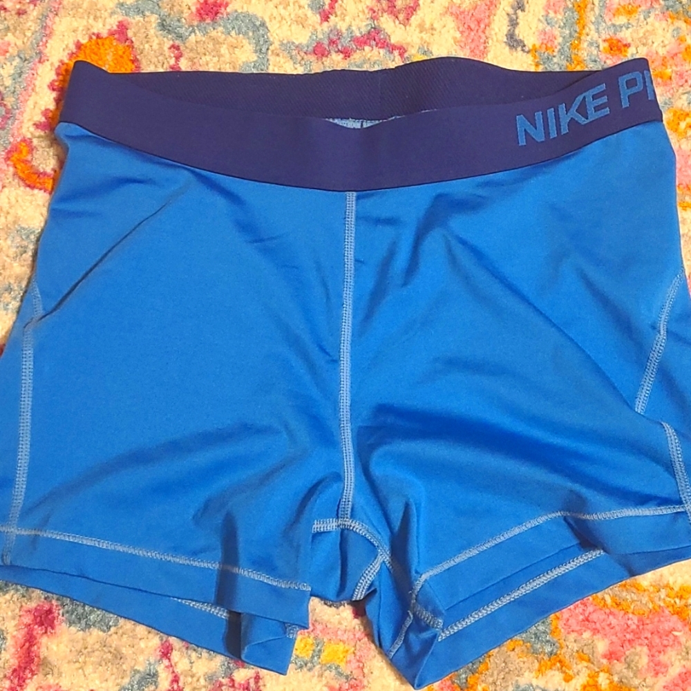 Blue Women's Nike Pro Shorts